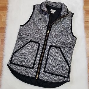 J Crew Printed Quilted Puffer Vest